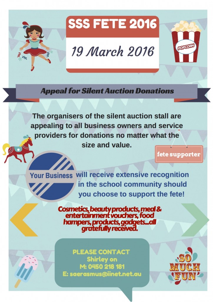 poster - silent auction donations